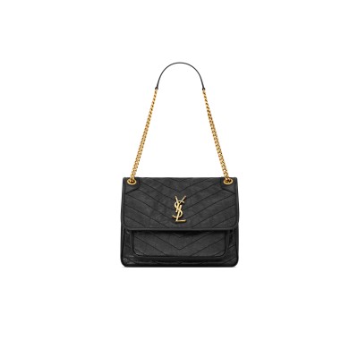 YSL NIKI MEDIUM IN VINTAGE LEATHER 6331840EN071000 (28*20*8.5cm)